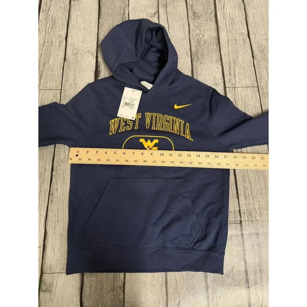NWT Boys Nike Navy West Virginia Mountaineers Hoodie Youth Medium